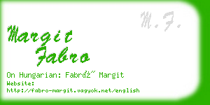 margit fabro business card